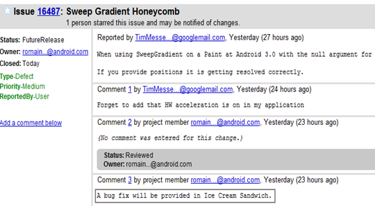 Issue 16487 - android - Sweep Gradient HIce cream Sandwich android update