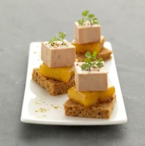 amuse-bouche-foie-gras-mangue-caramelisee Qualité Landes