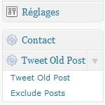 Menu Tweet Old Post menu tweetOP Tweeter ses anciens articles Wordpress automatiquement