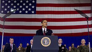 President Barack Obama speaks at Camp Lejeune,...