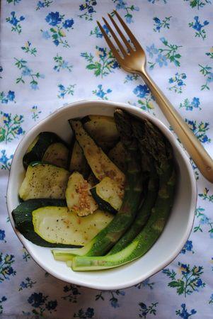 Demoiselles vertes: Asperges grillées au four. Asperge