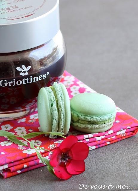 Macarons Pistache Griottes