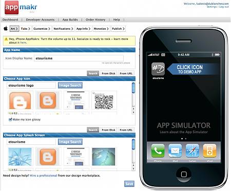 Appmakr, le Jimdo de l'application Iphone