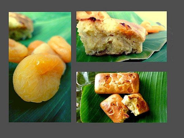 photos internes cakes à la banane et aux abricots