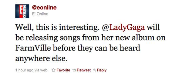Good as... Un single exclusif de Lady Gaga sortira sur le jeu Farmville