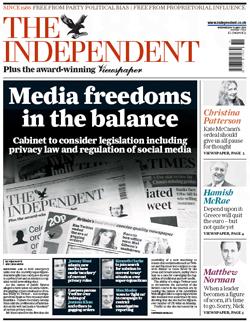 TheIndependent_11mai Le 11 mai, The Independent tire la sonnette d'alarme.