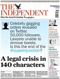 TheIndependent_10Mai L'affaire fait la une du quotidien britannique conservateur The Independent le 10 mai
