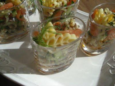 Verrines marines à la fregola Verrines marines à la fregola