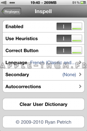 photo 2 Inspell : Ajouter des mots au dictionnaire iOS !