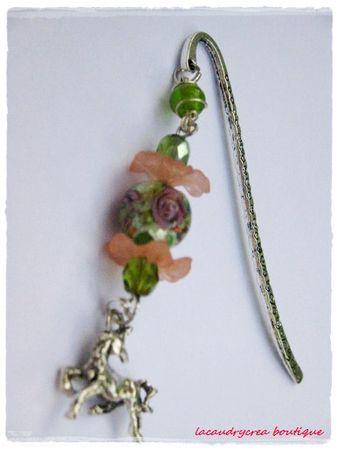 Mes bijoux du week end signet_licorne_vert_orange_3
