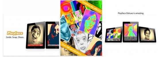 Playface Deluxe, une application iPad 2 pour appliquer des effets à vos photos / vidéos