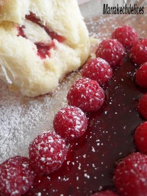 ** Brioche moelleuse fourrĂŠe aux framboises ** brioche