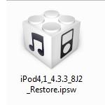 Fichier .IPSW iPod IPSW Icone Localiser le fichier de restauration iPhone .ipsw sur son PC