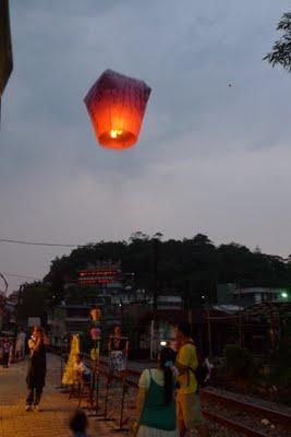 Mission lanternes volantes a Pingxi