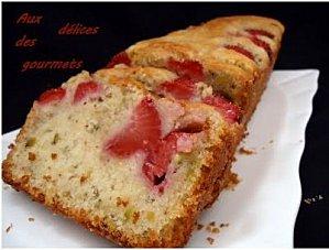 Cake aux fraises et aux pistaches (Aux délices des gourmet