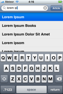 Application Wikipedia pour iPhone