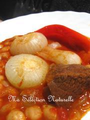 Cliquez pour agrandir : Mermez tunisien (ragoût de pois chiches et oignons Mermez tunisien (ragoût de pois chiches et oignons