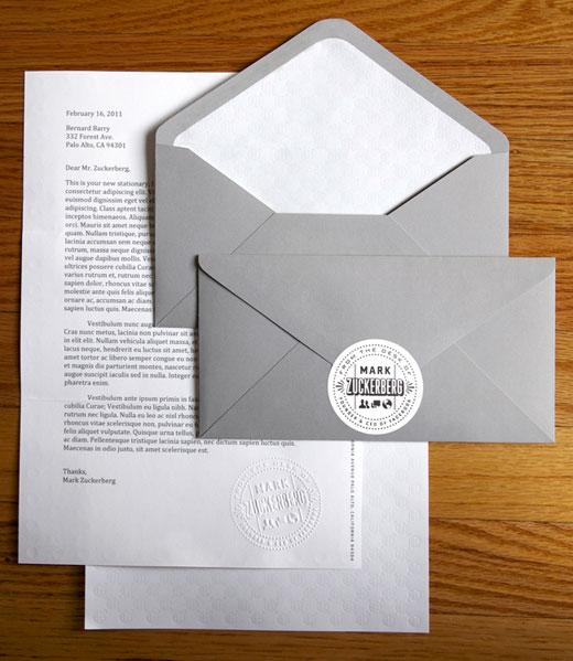 Et oui, le patron de Facebook qui est au forum e-G8 a aussi du papier à lettres !