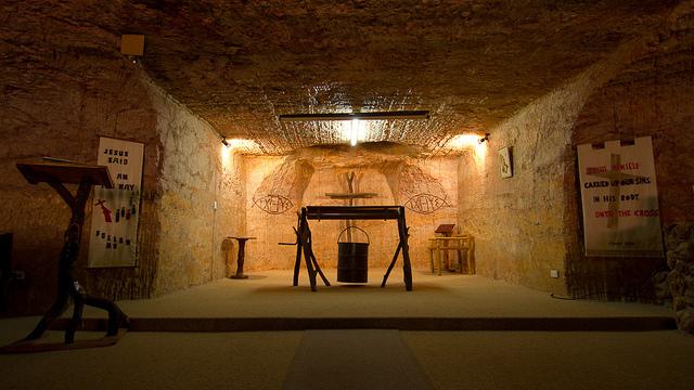 Catacomb Church, an underground church in Coober Pedy