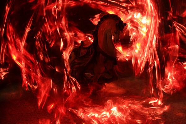 collection d'images de light painting inferno horse collection d'images de light painting
