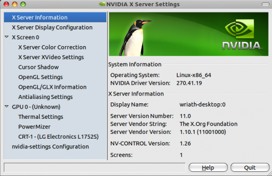 Nvidia270.41.19 560x363 Installer le dernier driver Nvidia 270.41.19 sur Ubuntu 11.04