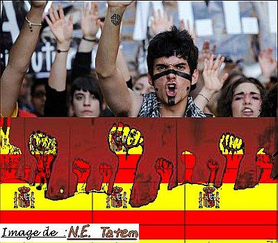 Les indignés espagnols montrent aux jeunes européens la révolution de rupture avec les systèmes en place