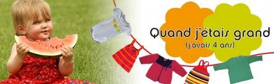 Quand j'étais grand - Mode bio en vente privée mode enfants