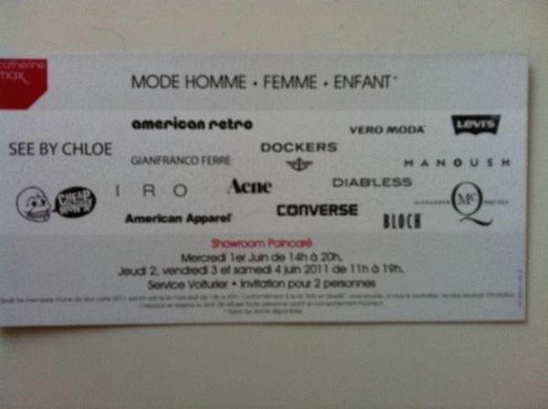 Vente catherine max 1er juin Vente catherine max 1er juin