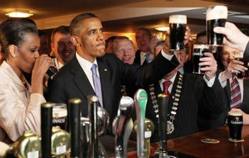 Obama aime aussi la Guinness