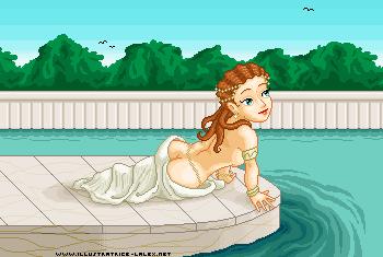 déesse grecque gironde eau turquoise ciel été
