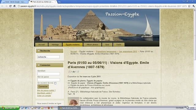 Visions d'Egypte. Emile d'Avennes - Exposition Paris