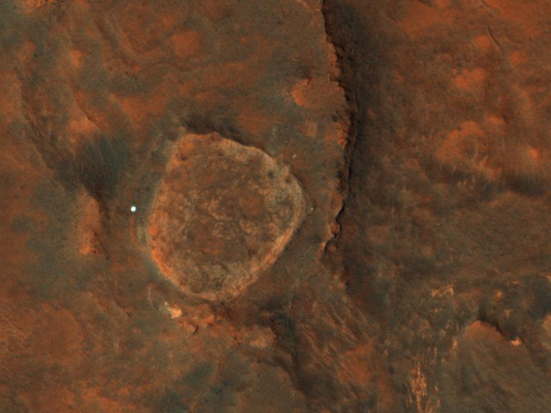 Spirit photographié depuis l'espace par MRO Spirit photographié depuis l'espace par MRO