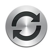 Logo iSync qui a inspiré le logo iCloud Logo iSync proche du logo iCloud