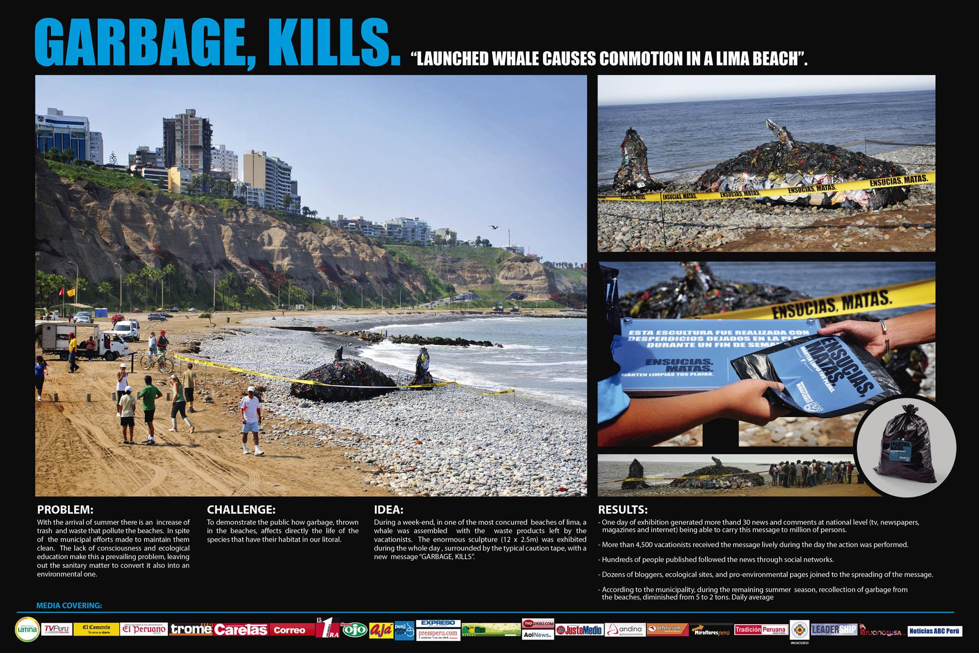 Municipalidad de Miraflores Launched Whale Pub créatives 6 : Archery School, Amnesty, McDonalds et Peugeot