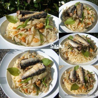 Pasta au fenouil et sardines   , Manoir de Trogriffon ..blog en pause ...