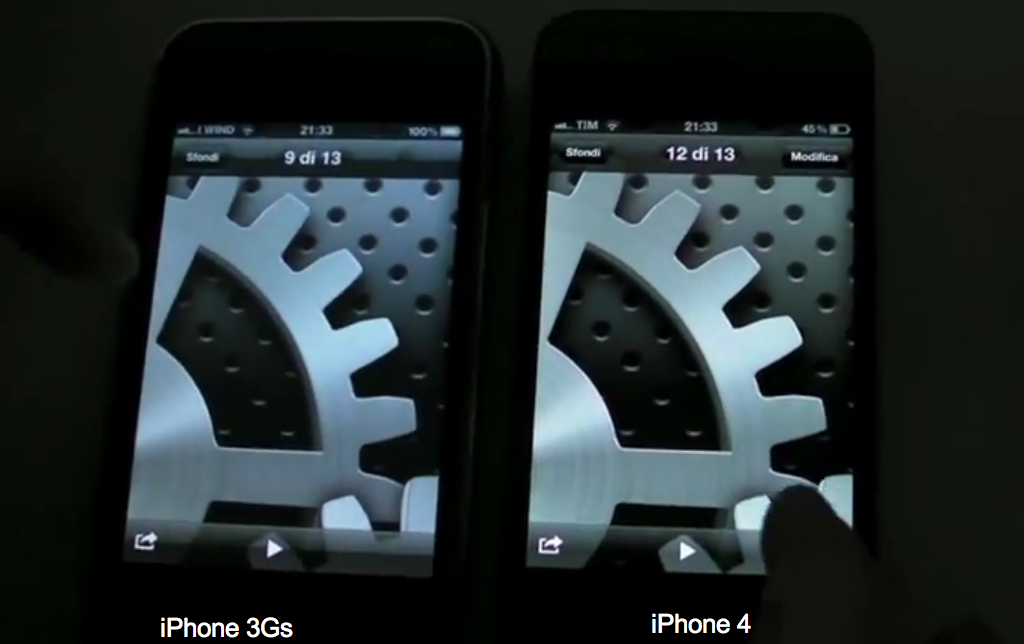 iOS 5 : iPhone 3GS vs iPhone 4 en vidéo