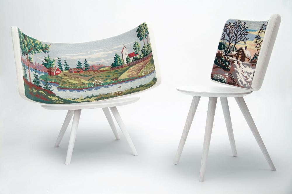 Canevas chaise moderne - Tapisserie Aubusson