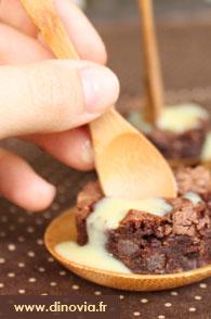 Mini brownie pour coupelle bambou