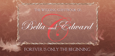 Signez le 'livre d'or' d'Edward et Bella pour leur mariage