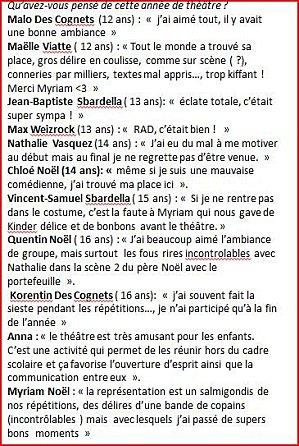 Spectacle de fin d'année : théâtre cow nus 4