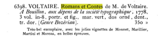 Romans et Contes de Voltaire, où la quête d'un bibliophile.