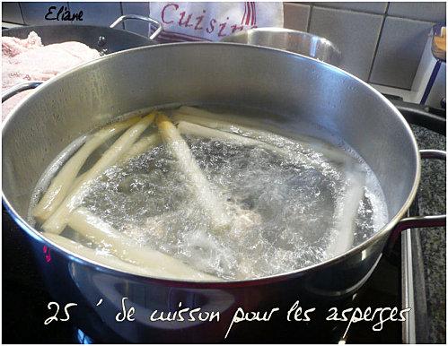 LIT D'ASPERGES cuisson