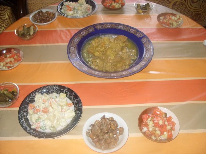 Tajine de veau aux champignons, olives et c.confit