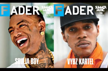 Vybz Kartel et Souljah Boy en couverture de Fader mag