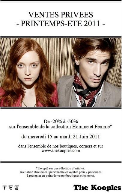 Ventes privées boutiques The Kooples !