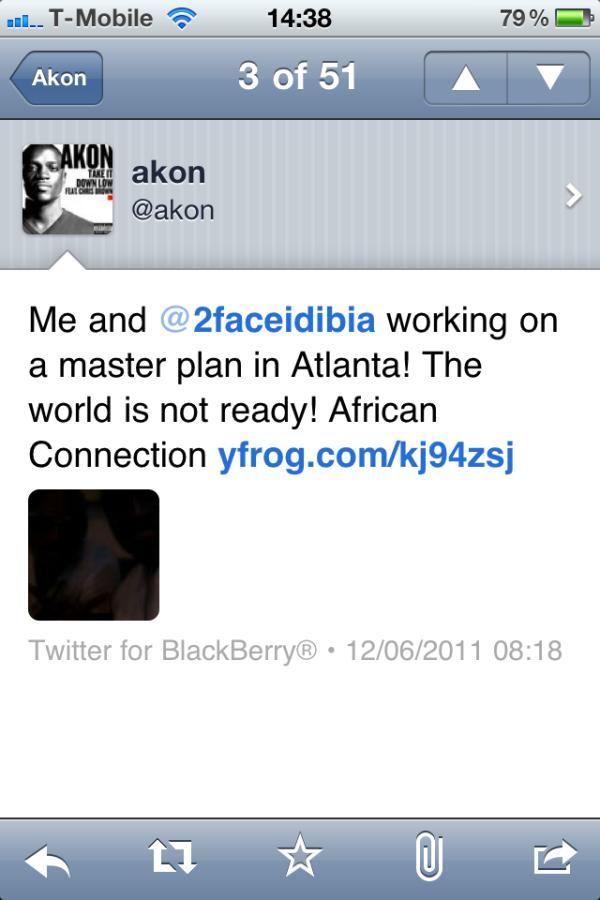 Akon and 2face Idibia working together in Atlanta Click for Full Image Size
