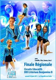 Finale Régionale CE et DIR Benjamine avec 4 gymnastes de l’AGM !