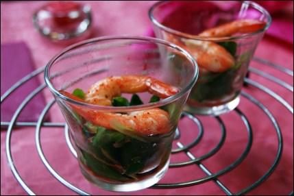 SONY DSC Verrines girly: Poisson et crevette