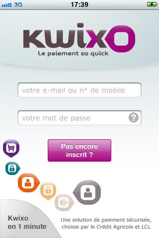 [iTunes] Kwixo, une nouvelle application iphone pour payer sur le web avec votre N° de Tel. ou email