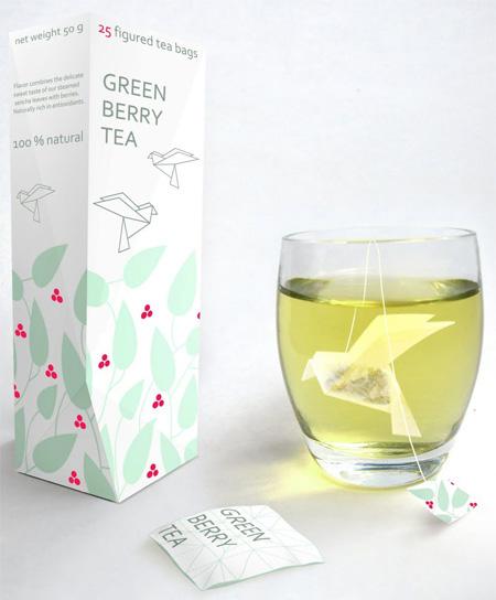 Sachet de thé en Origami